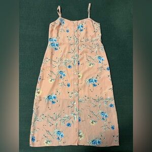 Cute Peach Floral Dress Size Medium